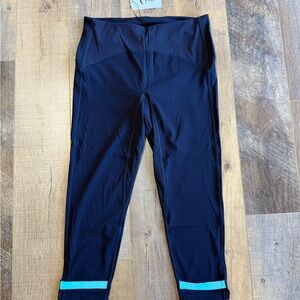 NWT Zyia Active Deluxe Strap Hi-Rise Navy Blue 7/8 Leggings Size 14-16